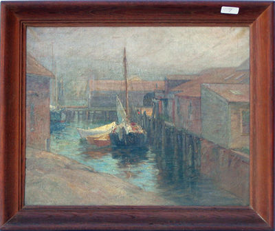 Walter Lofthouse Dean : Harbor Scene