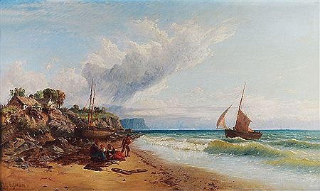 John Mogford : FISHERMAN`S FAMILY ON THE BEACH