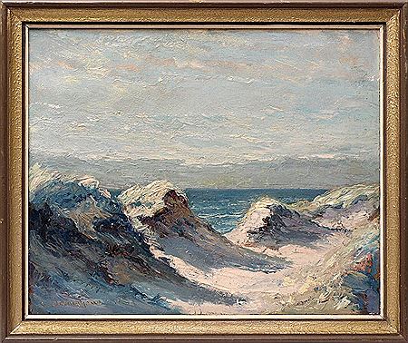 Ewald Oesinghaus : Stürmische See unter winterlichem Himmel