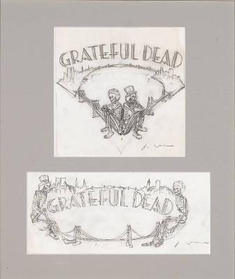 Dennis Larkins : Grateful Dead - Dead Set, two rough concept sketches for the band's 1981 live album release