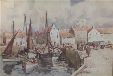 John Gutteridge Sykes : Harbour Scene