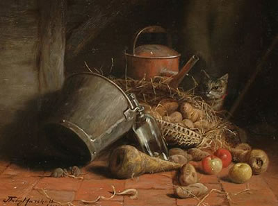 John Fitz Marshall : A cat hiding in a barn