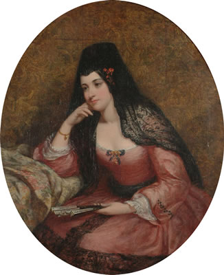 Joshua Hargrave Sams Mann : A Spanish lady