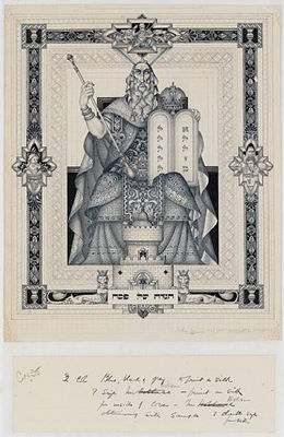 Arthur Szyk : A study for the Hagadah Vorsatz