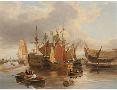 George Vincent : Ship building at Greenwich