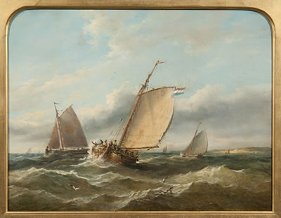 John Moore of Ipswich : Fishing Vessels off a coastline