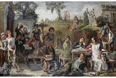 Rodney Joseph Burn : The restaurant garden