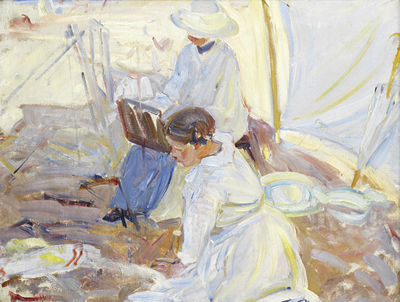 Dorothea Sharp : Painting on the beach