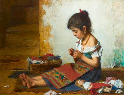 Alexej Alexejewitsch Harlamoff : The little seamstress