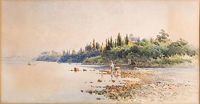 Angelos Giallina : Little fishermen in Corfu