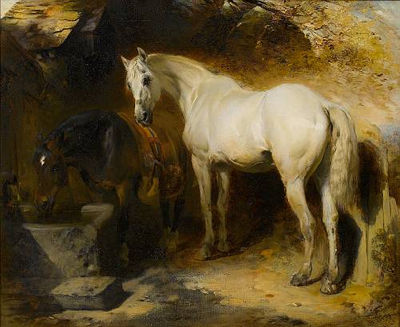 William Huggins : Horses watering