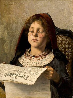 Georgios Jakobides : Girl reading