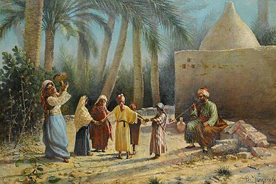 Leonardo De Mango : Children dancing, Egypt