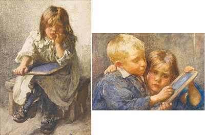 John Henry Henshall : The art lesson; The rule of three, a pair (2)