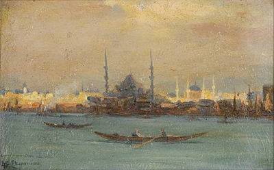 Sarkis Erganian : Hagia Sophia from the Bosphorus