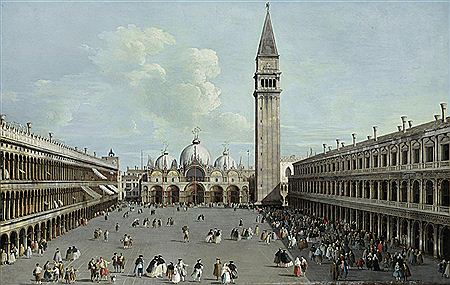 Giovanni Battista Cimaroli : The Piazza San Marco, Venice