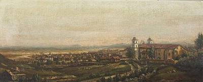 Henry Chapman Ford : A View of Early Santa Barbara from Above the Mission