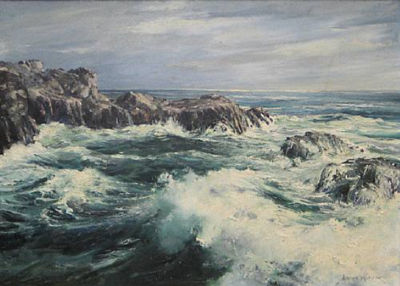 Joshua Meador : Coastal Rocks and Crashing Waves