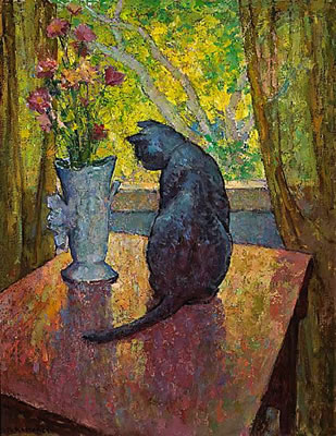 Mischa (Maurice) Askenazy : CAT AND VASE