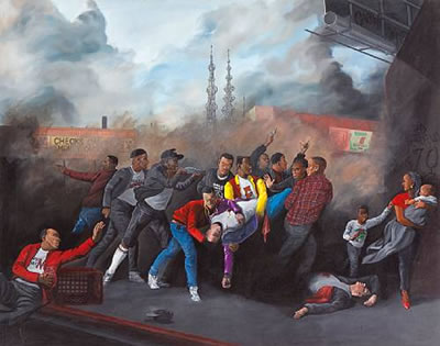 Sandow Birk : Death in South Central (Bloods), 1990