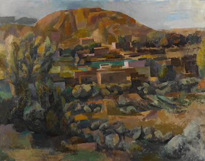 Willard Ayer Nash : View of Santa Fe (Landscape)