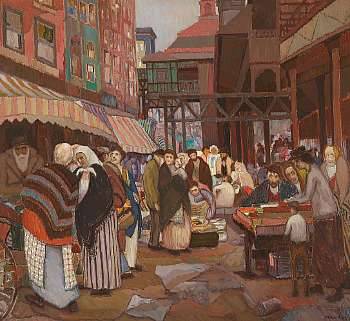 Peter Krasnow : Market Scene, New York