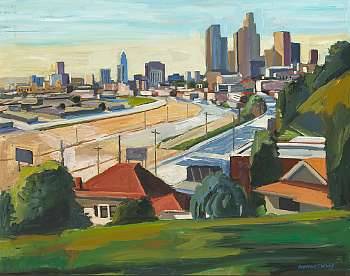 Raymond Cuevas : The Civic Center from Elysian Park, Los Angles