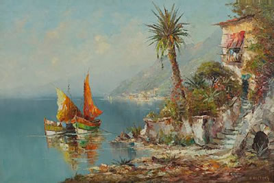 Heinrich Hartung : 'Lake of Como'