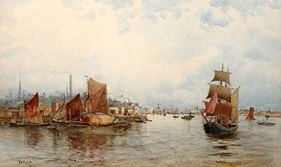 Sir Hubert Medlycott : Shipping in the lower reaches of the Thames