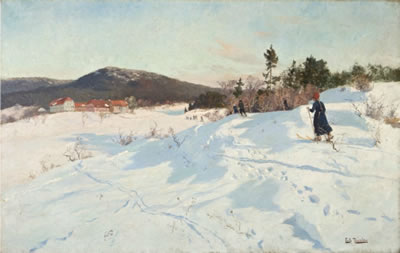 Frits Thaulow : Vinter med skiløperske