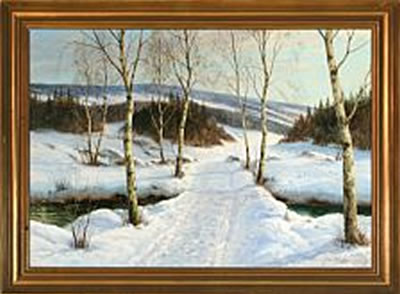 Jens Christian Bennedsen : Winter landscape from Småland in Sweden