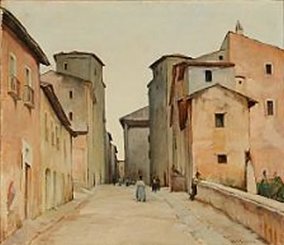 Axel Simonsen : Summer day in a Italian street