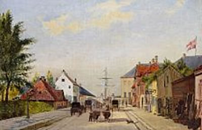 Christian Olavius Zeuthen : View of Toldboden (Customs House).