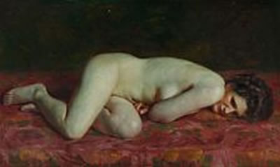 Ernst Bernhard Marx : Reclining nude