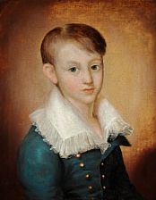 Carl Viertel : Portrait of a boy in a blue jacket.