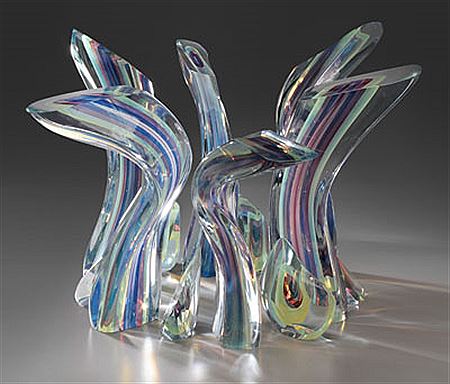 Harvey Kline Littleton : Glass Crown Sculpture