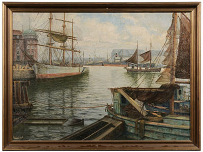 Georg Valdemar Gundorff : Ships and Fishing Vessels at Port