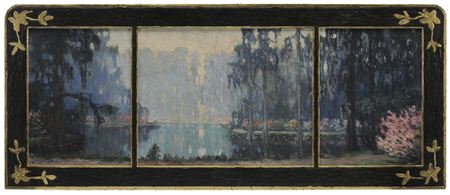 William Posey Silva : Morning in the Garden of Dreams, 1921, a triptych