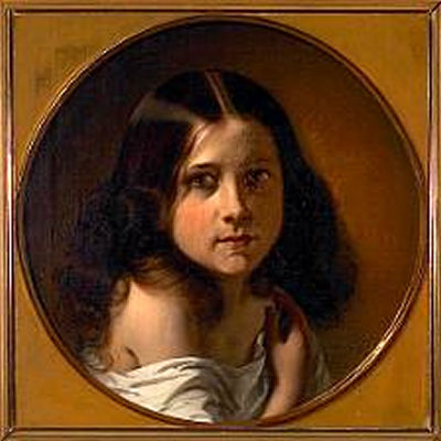 Just Holm : Round Portrait of a Girl