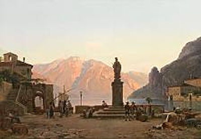 Fredrik Rohde : The Market Place in Lago di Garda