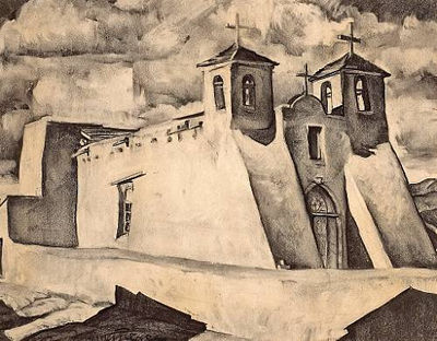 Lucy Valentine Pierce : SAN FRANCISCO DE ASIS CHURCH AT RANCHOS DE TAOS