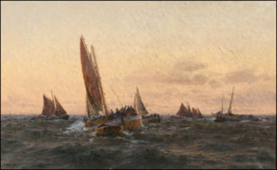 Emil Ekman : RETURNING FISHINGBOATS