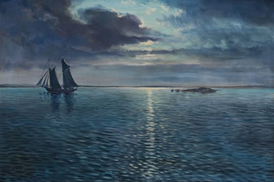 Alexander Wilhelms : MOONLIGHT AT THE SEA