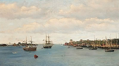 Oskar Kleineh : VIEW OF ETELÄSATAMA, HELSINKI