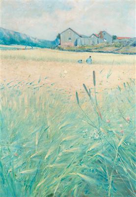 Karl Fredrik Nordstrom : 'Vid skördetid, Bohuslänsk bygd' (Harvest time, on the west coast of Sweden)