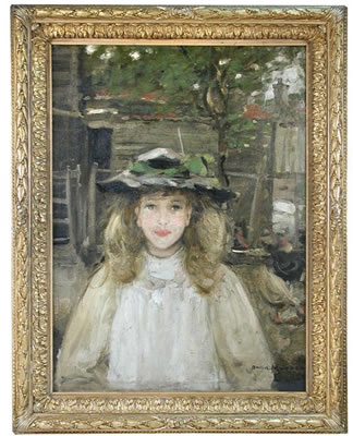 David Thomas Muirhead : Portrait of a young Scottish Girl