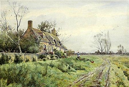 Robert Winter : Thatched Cottage at Holywell