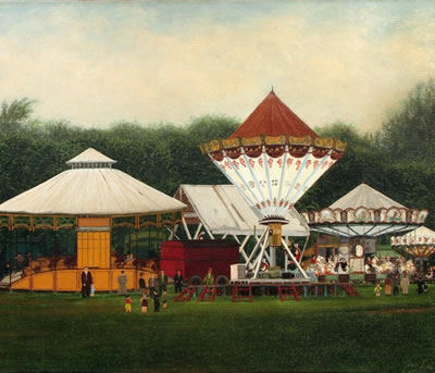 Jean Eve : La fête foraine, parc de Saint-Cloud