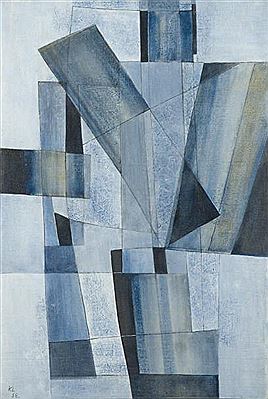 Kurt Lewy : Composition bleue n°158