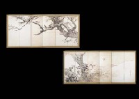 Shuho Ikegami : Birds(a pair of byobu screens) (2)